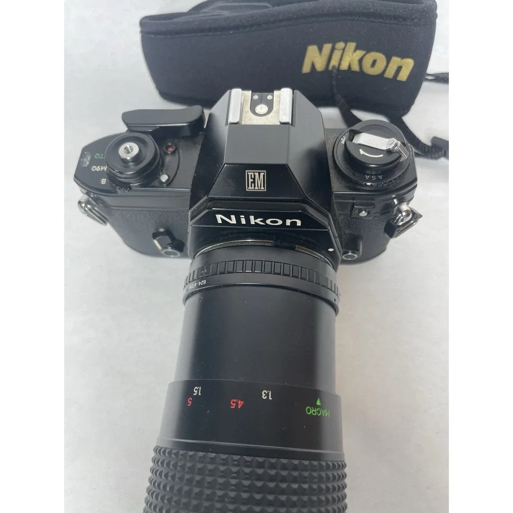 Nikon EM 35mm SLR Camera with JCpenny 80-200mm Macro Lens